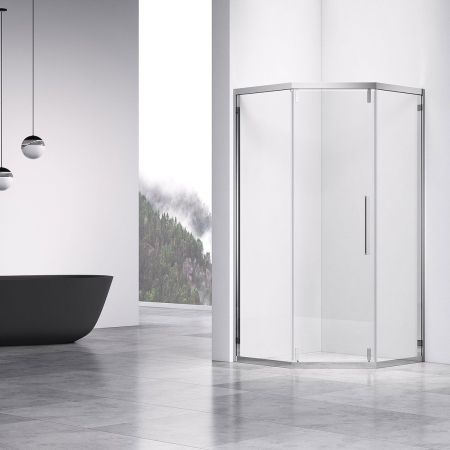 Душевые уголки Vincea Душевой уголок Show VSP1-4SH100CL, 1000*1000, хром, стекло прозрачное,, артикул VSP1-4SH100CL