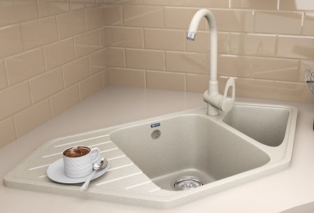 Кухонная мойка Ulgran U-409-328, бежевый, артикул U-409-328