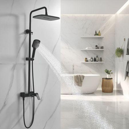 Душевая система Shevanik S4136H, черный