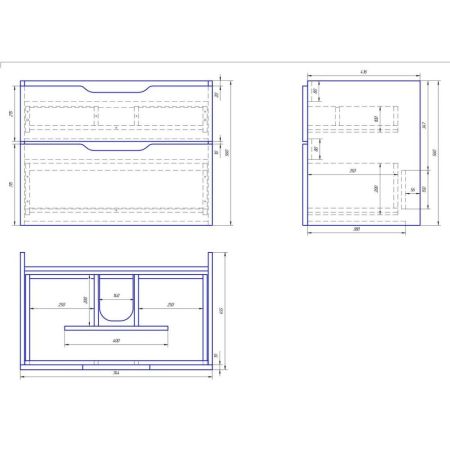 Тумба с раковиной подвесная Dreja Q 80 см, белый, артикул 99-0003-com