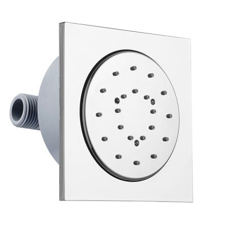 Bossini CUBIC-REG Форсунка настенная поворотная, самоочищающаяся,100х100 мм, хром Bossini CUBIC-REG Форсунка настенная поворотная, самоочищающаяся,100х100 мм, хром