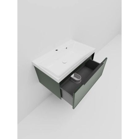 Тумба под раковину подвесная La Fenice SIMPLA FNC-01-SIM-G-80, серо-зелёная, артикул FNC-01-SIM-G-80