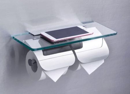 Держатель туалетной бумаги Rush Edge ED77132 двойной Хром, артикул ED77132