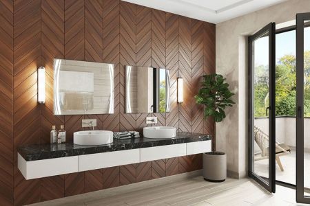 Зеркало Vigo Elen Luxe 80 с подсветкой и часами Хром