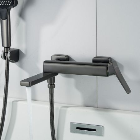 Смеситель для ванны Shevanik S9952T, оружейная сталь, артикул S9952T