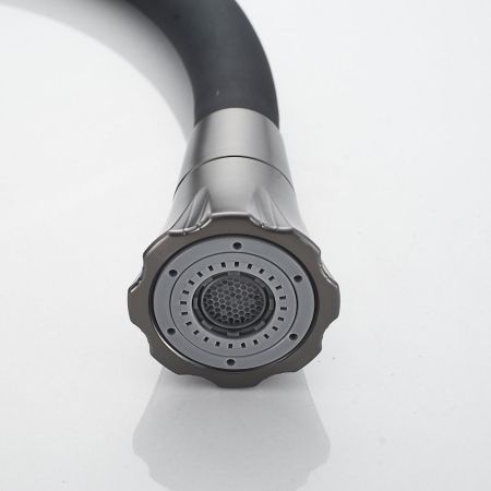 Смеситель для кухни с гибким изливом Raffine F303T-3, оружейная сталь