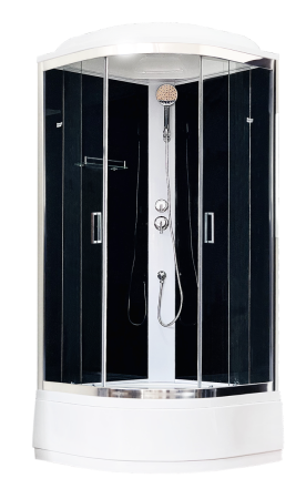 Душевая кабина Royal Bath RB 90CK5-BT-CH (черное/прозрачное), артикул RB90CK5-BT-CH