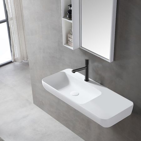 смесители для раковины Vincea Смеситель для раковины Groove VBF-4G1MB, черный,, артикул VBF-4G1MB