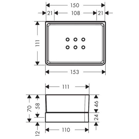 AXOR Universal Softsquare Полка 150/70 для душа, цвет полированное золото, артикул 42802990