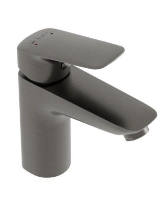 DUE Смеситель для раковины без донного клапана, оружейная сталь DUE-LVM-GM-W0, артикул DUE-LVM-GM-W0