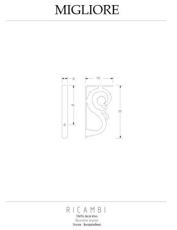 RICAMBI Уголок декоративный, хром, артикул 20522
