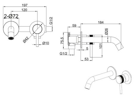 Смеситель для раковины Allen Brau Priority 5.31030-00 (с внутренней частью) хром, артикул 5.31030-00