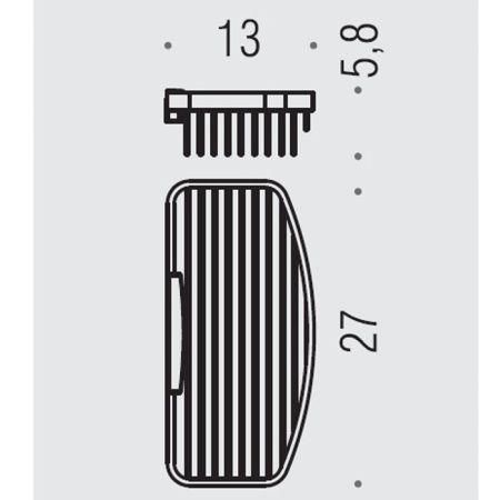 Colombo Angolari, полка металлическая 27*13*h5.8см, цвет: хром, артикул B9647.CR