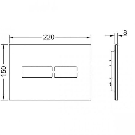 Лицевая панель TECElux mini с блоком управления белая, стекло, артикул 9820369