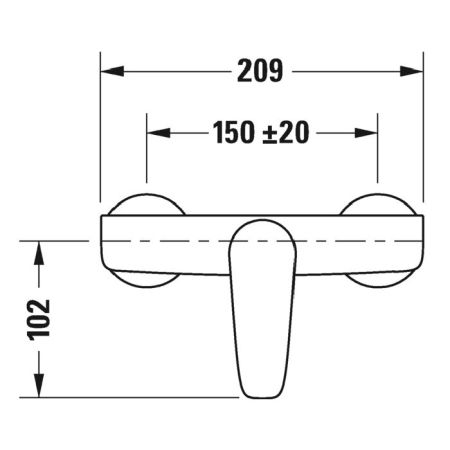Duravit B.1 Смеситель для душа настенный с обратным клапаном, цвет: хром, артикул B14230000010