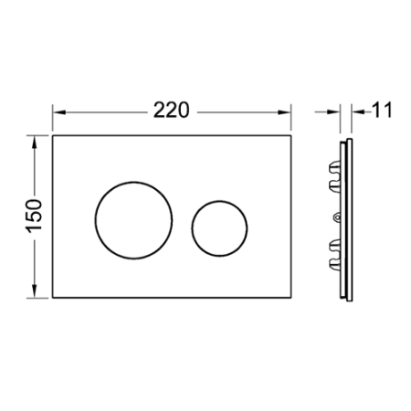 Лицевая панель TECEloop, стекло кофейное коричневое, артикул 9240678