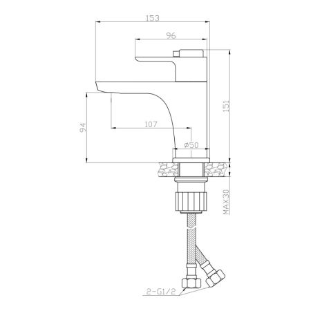 Смеситель термостатический Rossinka  для раковины (RS50-11), артикул RS50-11