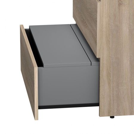 M91FSX0752OF GEM S, База под раковину, напольная, 75 см, 3 ящика, светлый дуб, артикул M91FSX0752OF