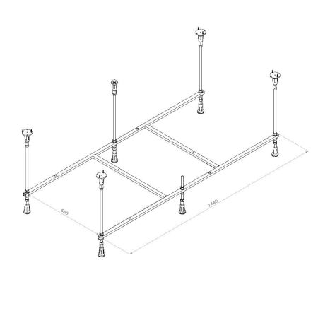 W84A-150-070W-R Func Каркас для ванн 150х70