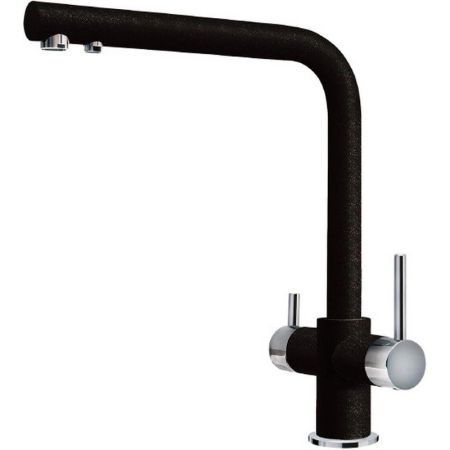 Смеситель для кухни ZorG Sanitary ZR 348 YF ХРОМ ЧЕР МЕТАЛ Черный, артикул ZR 348 YF ХРОМ ЧЕР МЕТАЛ