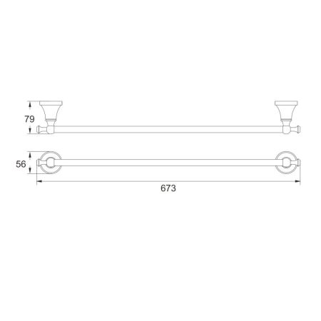 Полотенцедержатель Rose RG1917H, черный, артикул RG1917H