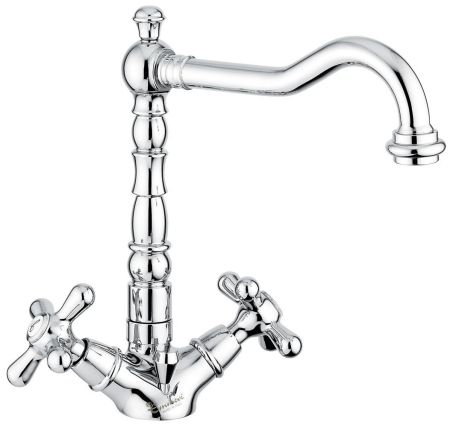 Смеситель Deco Old с донным клапаном для раковины, цвет хром, артикул 12613CR