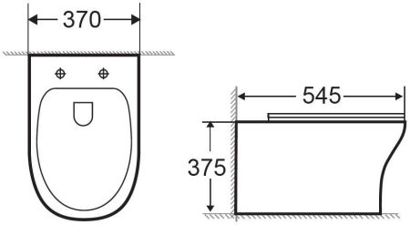 Унитаз подвесной Aquanet Rimless Roll-W CL-12249D, артикул Roll-W