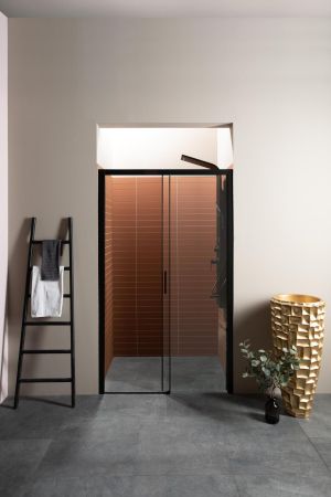 Душевая дверь Aquanet Pleasure AE60-N-150H200U-BT 150, прозрачное стекло, артикул AE60-N-150H200U-BT