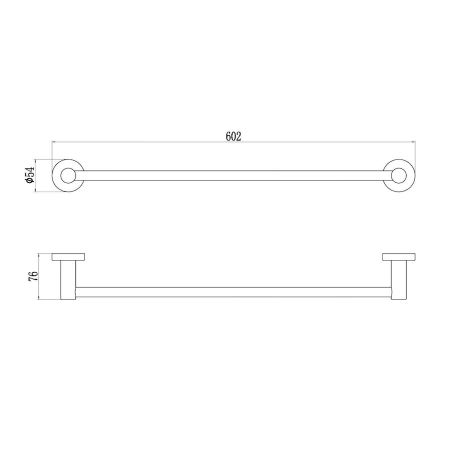 Полотенцедержатель Savol S-005624Q, графит, артикул S-005624Q