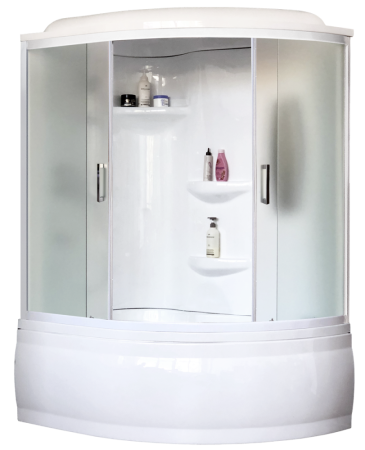 Душевая кабина Royal Bath  RB 140ALP-C (матовое) левая без гидромассажа, артикул RB140ALP-C-L/b/g