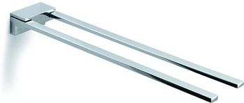 Gedy Kansas, полотенцедержатель двойной (не поворотный), длина 35 см, цвет хром