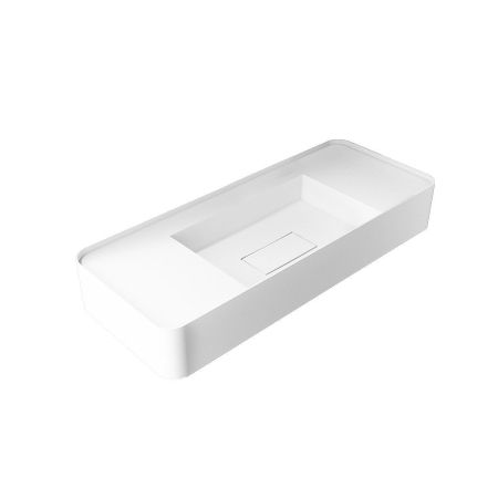 Раковина из искусственного камня Vincea VWB-6S380MW, 1000*400*150, подвесная, цвет белый матовый, артикул VWB-6S380MW