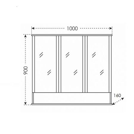Зеркальный шкаф Санта Вегас 110 см 700183, артикул 700183