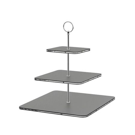 ADJ Сервировочная стойка, 30x30xH35 см.,ручка Круглая, цвет: серый, фурнитура хром, артикул 0092C.03.CR