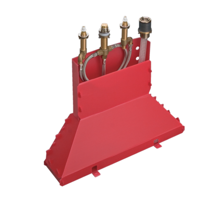 Внутренняя часть, Hansgrohe, назначение-смеситель для ванны и душа, стандарт подвода воды-1/2", не окрашен, на 4 отверстия, состоит из: скрытая часть, шланг для душа, Secubox, артикул 13444180