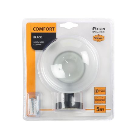 Мыльница FIXSEN COMFORT BLACK FX-86008, черный, артикул FX-86008