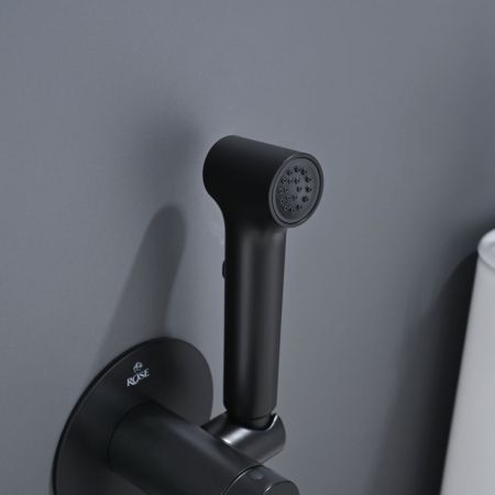 Гигиенический душ со смесителем Rose R235H, черный