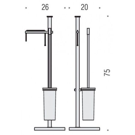 Colombo Plus Стойка 75 см, цвет: хром, артикул W4935.CR