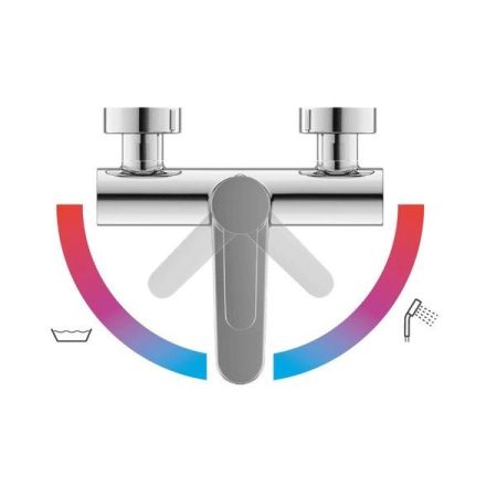 Смеситель для ванны с душем  RAVAK PURI X070115 (хром, L-19,4), шт