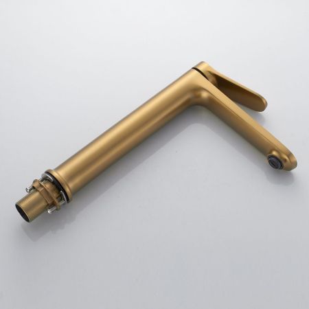 Смеситель для раковины высокий Shevanik S4311G, золотой сатин, артикул S4311G