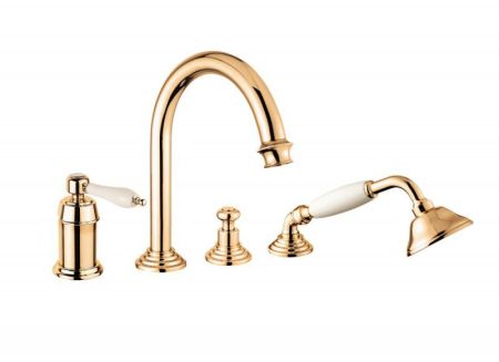 Смеситель на борт ванны с ручным  душем CEZARES APHRODITE-BVDM, артикул APHRODITE-BVDM-03/24-L