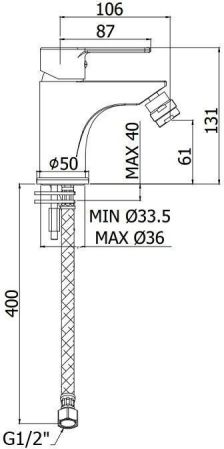 Смеситель для биде Paffoni Red RED131CR, артикул RED131CR