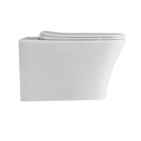 Унитаз подвесной Cool VT1-210 безободковый, цвет белый, ультратонкое soft-close сиденье, артикул VT1-210