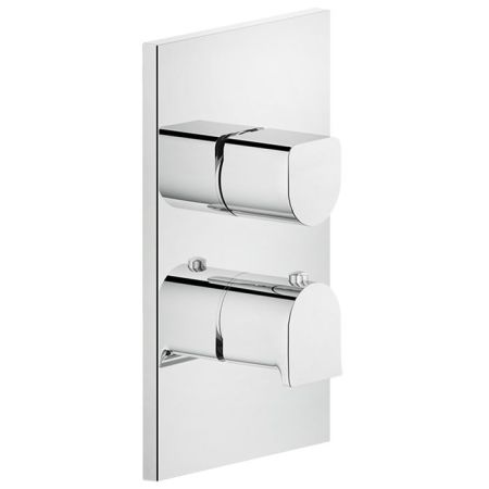 GESSI Rilievo Встраиваемый смеситель для душа, термостатический, на 2 источника (внешние части), цвет: хром, артикул 59134#031