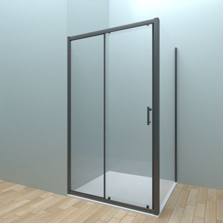 Душевой уголок Rovigo 130х80х190 Прозрачное черный RV072-13080PR-01-C4