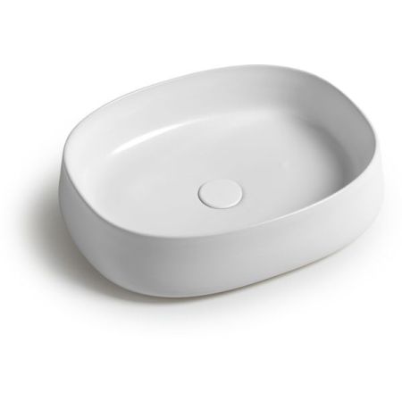 White Ceramic Jumper, накладная прямоугольная раковина 50x40x13h см, цвет оранжевый матовый, артикул W0717OC