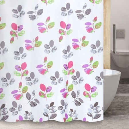 Штора для ванной комнаты Savol S-01820Y, цветы, артикул S-01820Y