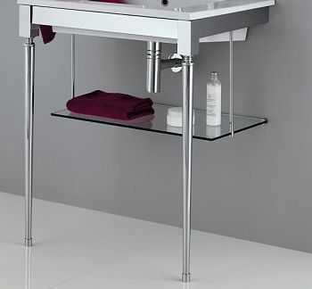 Stil Haus Prisma, консоль со стеклянной полкой, цвет хром