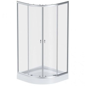 Душевой уголок AM.PM X-Joy Twin Slide 90x90 W88G-205-090MT без поддона профиль матовый Хром стекло прозрачное