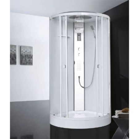 Душевая кабина Orans EW-113 100x100 с гидромассажем профиль Белый задние стенки Белые, артикул EW-113